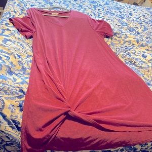 Womens pink t shirt dress